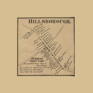 Hillsborough Village, West Bethlehem Township, Pennsylvania 1861 Old Town Map Custom Print - Washington Co.