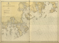 Cross Island to Nash Island 1926 - Old Map Nautical Chart AC Harbors 5 304 - Maine