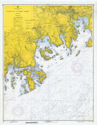 Machias Bay to Tibbett Narrows 1970 - Old Map Nautical Chart AC Harbors 5 304 - Maine
