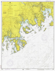 Machias Bay to Tibbett Narrows 1974 - Old Map Nautical Chart AC Harbors 5 13326 - Maine