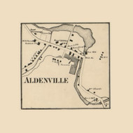 Aldenville, Clinton Township, Pennsylvania 1860 Old Town Map Custom Print - Wayne Co.