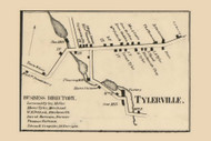 Tylerville, Damascus Township, Pennsylvania 1860 Old Town Map Custom Print - Wayne Co.