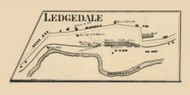 Ledgedale Village, Salem Township, Pennsylvania 1860 Old Town Map Custom Print - Wayne Co.