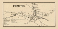 Prompton Village, Texas Township, Pennsylvania 1860 Old Town Map Custom Print - Wayne Co.