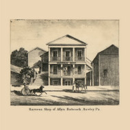 Harness Shop, Hawley Village Township, Pennsylvania 1860 Old Town Map Custom Print - Wayne Co.