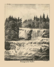 Paupack Falls Township, Pennsylvania 1860 Old Town Map Custom Print - Wayne Co.