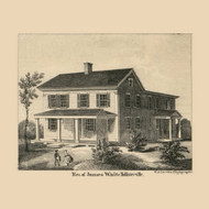 Waite Residence, Hollisterville Township, Pennsylvania 1860 Old Town Map Custom Print - Wayne Co.