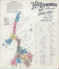 Hot Springs, Arkansas 1892 - Old Map Arkansas Fire Insurance Index