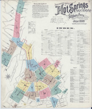 Hot Springs, Arkansas 1896 - Old Map Arkansas Fire Insurance Index