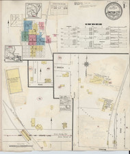 Junction City, Arkansas 1933 - Old Map Arkansas Fire Insurance Index