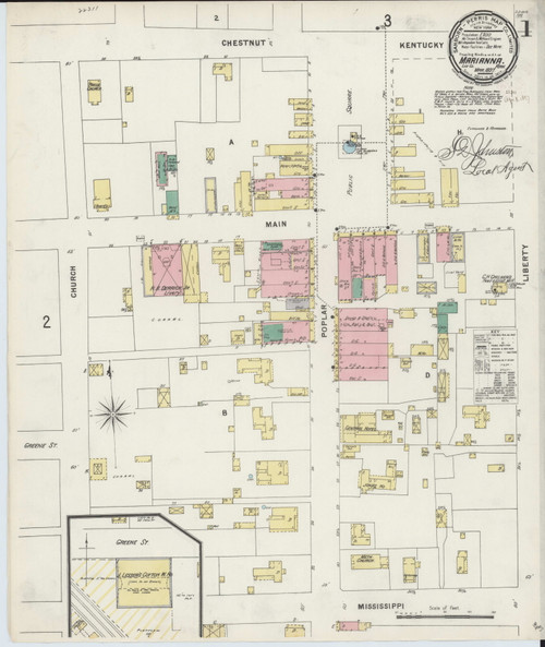 Marianna, Arkansas 1897 Old Map Arkansas Fire Insurance Index OLD MAPS