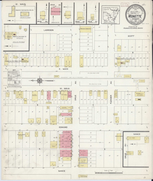Arkansas 1913 Old Map Arkansas Fire Insurance Index OLD MAPS