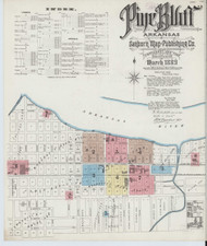 Pine Bluff, Arkansas 1889 - Old Map Arkansas Fire Insurance Index