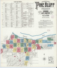 Pine Bluff, Arkansas 1908 - Old Map Arkansas Fire Insurance Index