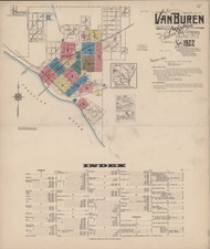 Van Buren, Arkansas 1922 - Old Map Arkansas Fire Insurance Index