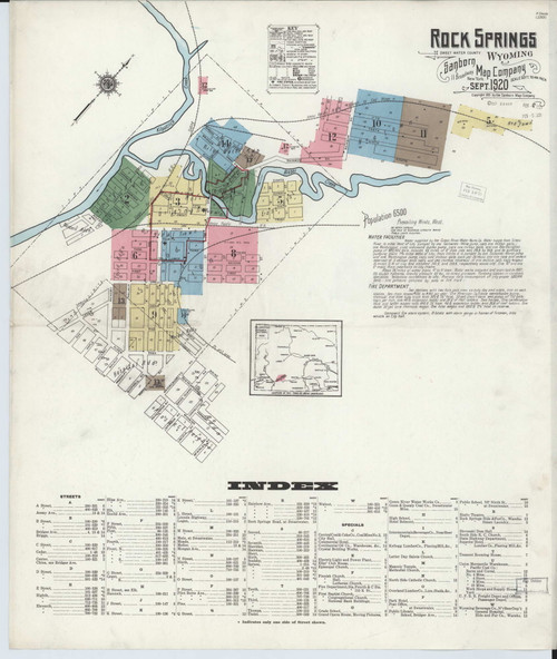 Rock Springs Wyoming 1920 Old Map Wyoming Fire Insurance Index OLD RockSprings 09777 1920 0001 Web 