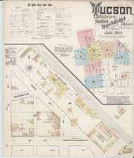 Tucson, Arizona 1889 - Old Map Arizona Fire Insurance Index