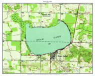 Bear Lake 1956 - Custom USGS Old Topo Map - Michigan 2