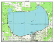 Bear Lake 1983 - Custom USGS Old Topo Map - Michigan 2