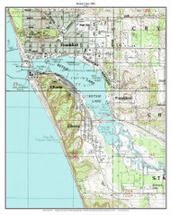 Betsie Lake 1983 - Custom USGS Old Topo Map - Michigan 2
