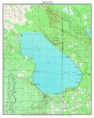 Black Lake 1986 - Custom USGS Old Topo Map - Michigan 2