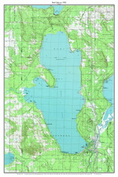 Burt Lake 1982 - Custom USGS Old Topo Map - Michigan 2