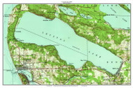 Crystal Lake 1956 - Custom USGS Old Topo Map - Michigan 2