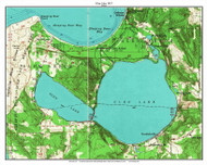 Glen Lake 1957 - Custom USGS Old Topo Map - Michigan 2
