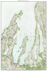 Grand Traverse Bay 1957 - Custom USGS Old Topo Map - Michigan 2