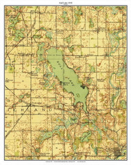 Gull Lake 1918 - Custom USGS Old Topo Map - Michigan 3