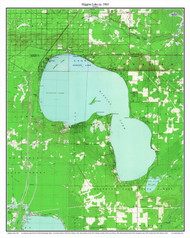 Higgins Lake 1963 - Custom USGS Old Topo Map - Michigan 2