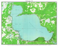 Houghton Lake 1963 - Custom USGS Old Topo Map - Michigan 2