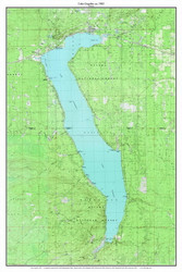 Lake Gogebic 1982 - Custom USGS Old Topo Map - Michigan 1