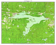 Lake Michigamme 1956 - Custom USGS Old Topo Map - Michigan 1