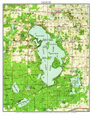 Long Lake 1956 - Custom USGS Old Topo Map - Michigan 2