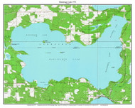 Manistique Lake 1972 - Custom USGS Old Topo Map - Michigan 1