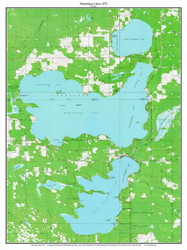Manistique Lakes 1972 - Custom USGS Old Topo Map - Michigan 1