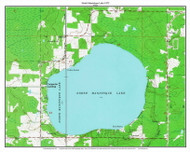 North Manistique Lake 1972 - Custom USGS Old Topo Map - Michigan 1