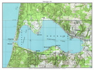 Portage Lake 1982 - Custom USGS Old Topo Map - Michigan 2