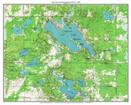 Sage Lake 1968 - Custom USGS Old Topo Map - Michigan 2