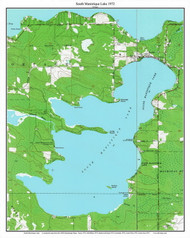 South Manistique Lake 1972 - Custom USGS Old Topo Map - Michigan 1