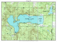 Thumb Lake 1986 - Custom USGS Old Topo Map - Michigan 2