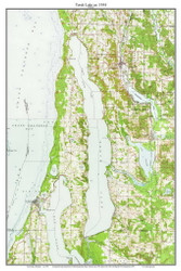 Torch Lake 1954 - Custom USGS Old Topo Map - Michigan 2