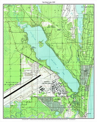 Van Etten Lake 1989 - Custom USGS Old Topo Map - Michigan 2