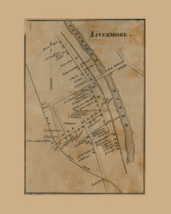 Livermore Village, Derry Township, Pennsylvania 1857 Old Town Map Custom Print - Westmoreland Co.