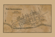 New Alexander Village, Derry Township, Pennsylvania 1857 Old Town Map Custom Print - Westmoreland Co.