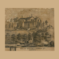 Stokes Residence, Pennsylvania 1857 Old Town Map Custom Print - Westmoreland Co.