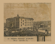 Saint Xavier Female Academy, Pennsylvania 1857 Old Town Map Custom Print - Westmoreland Co.