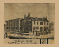 Williams Hotel, Pennsylvania 1857 Old Town Map Custom Print - Westmoreland Co.