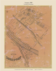 Leesport Village, Ontelaunee Township, Pennsylvania 1860 Old Town Map Custom Print - Berks Co.